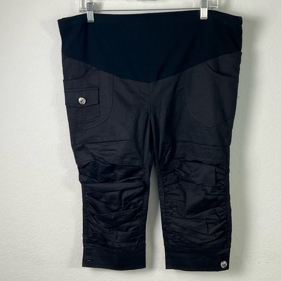 Tiffany Jeans Pants - Tiffany Jeans Unimommy Cropped Capri Maternity Pants